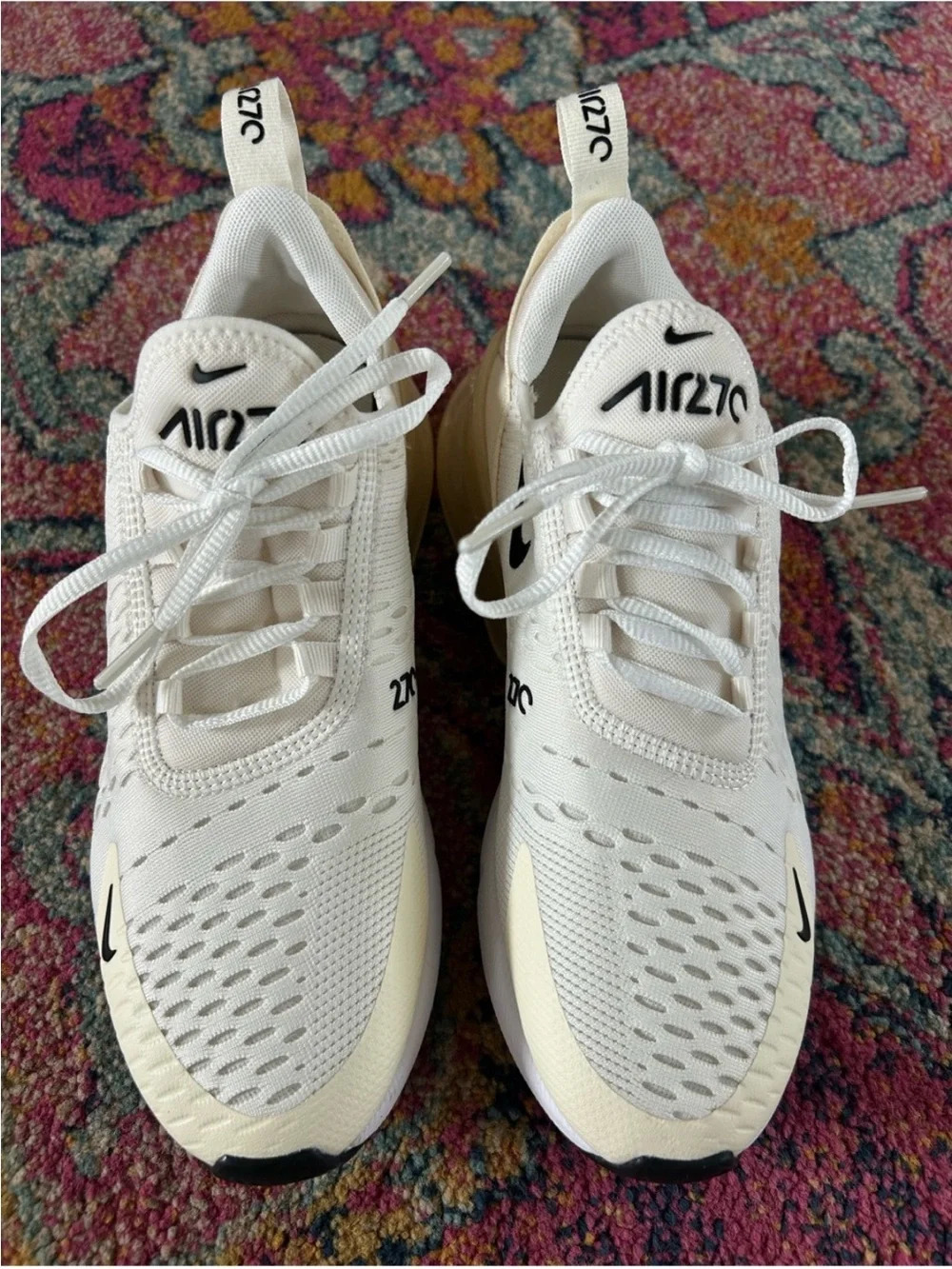 Nike | Women’s Air Max 270 Cream/Black ‘Sail/Coconut’ Sneakers Size 7